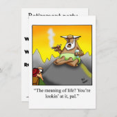 Uitnodigingen van de Funny Retirement Party (Voorkant / Achterkant)