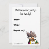 Uitnodigingen van de Funny Retirement Party (Achterkant)
