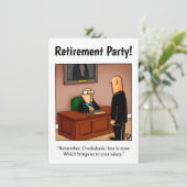 Uitnodigingen van de Funny Retirement Party (Staand voorkant)