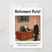 Uitnodigingen van de Funny Retirement Party (Voorkant)