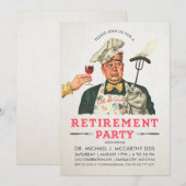 Uitnodigingen van de Funny Retirement Party | Vint (Voorkant / Achterkant)