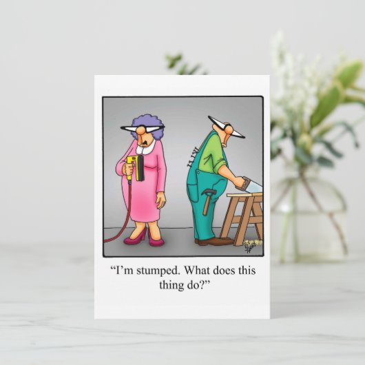 Uitnodigingen van de Funny Wedding Jubileum Party (Staand voorkant)