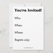 Uitnodigingen van de funny Wine Tasting Party (Achterkant)