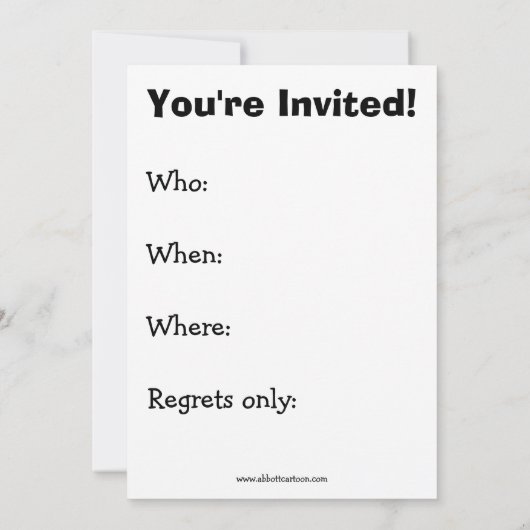 Uitnodigingen van de funny Wine Tasting Party (Achterkant)