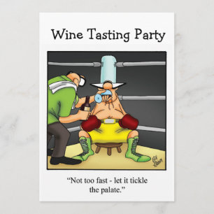 Uitnodigingen van de funny Wine Tasting Party
