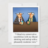 Uitnodigingen van de funny Wine Tasting Party (Voorkant)