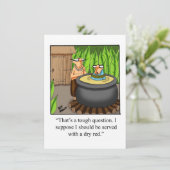 Uitnodigingen van de funny Wine Tasting Party (Staand voorkant)