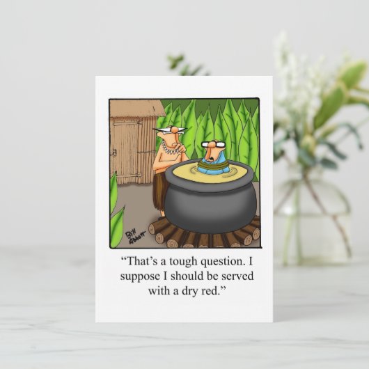 Uitnodigingen van de funny Wine Tasting Party (Staand voorkant)