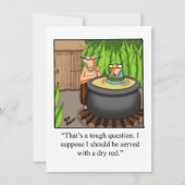 Uitnodigingen van de funny Wine Tasting Party (Voorkant)