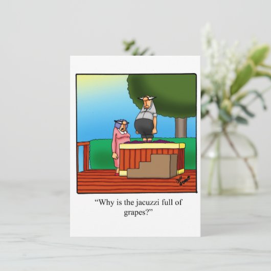 Uitnodigingen van de funny Wine Tasting Party (Staand voorkant)