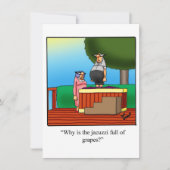 Uitnodigingen van de funny Wine Tasting Party (Voorkant)