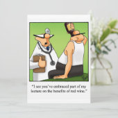 Uitnodigingen van de funny Wine Tasting Party (Staand voorkant)