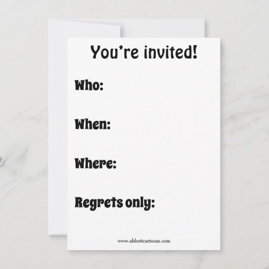 Uitnodigingen van de funny Wine Tasting Party (Achterkant)