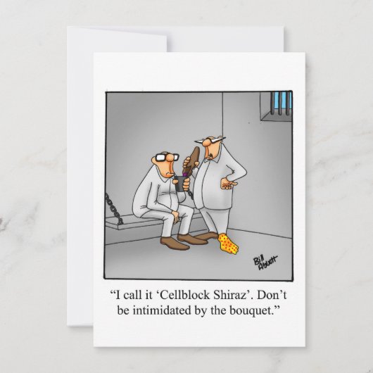 Uitnodigingen van de funny Wine Tasting Party (Voorkant)