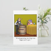 Uitnodigingen van de funny Wine Tasting Party (Staand voorkant)