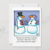 Uitnodigingen van de funny Wine Tasting Party (Voorkant)