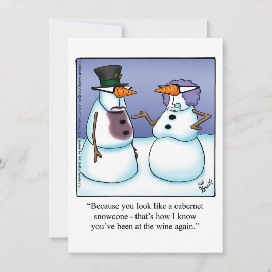 Uitnodigingen van de funny Wine Tasting Party (Voorkant)