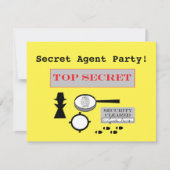 Uitnodigingen van de "Geheime Agent/spionage" Part (Voorkant)