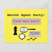 Uitnodigingen van de "Geheime Agent/spionage" Part