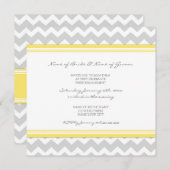 Uitnodigingen van de Gele Grijze Chevron Engagemen (Voorkant / Achterkant)