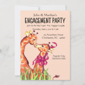 Uitnodigingen van de Giraffe Engagement Party (Voorkant)