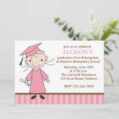 Uitnodigingen van de Girl Graduation Party (Staand voorkant)