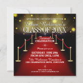 Uitnodigingen van de Glamoureus Red Carpet Graduat (Voorkant)