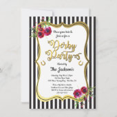 Uitnodigingen van de Gold Derby Horse-racepartij (Voorkant)