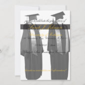 Uitnodigingen van de Graduation Cap en de Gown Par (Voorkant)
