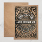 Uitnodigingen van de Graduation Party (Voorkant / Achterkant)