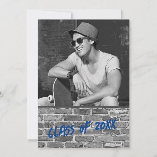 Uitnodigingen van de Graduation Party [blauw] (Voorkant)