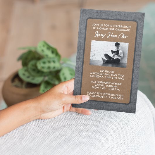 Uitnodigingen van de Graduation Party [Brown]