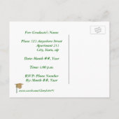 Uitnodigingen van de Graduation Party, goud en gro (Achterkant)