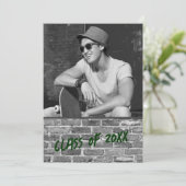 Uitnodigingen van de Graduation Party [Green] (Staand voorkant)