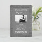 Uitnodigingen van de Graduation Party [Grijs] (Staand voorkant)