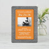 Uitnodigingen van de Graduation Party [Oranje] (Staand voorkant)