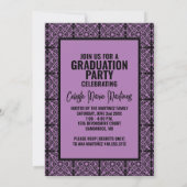 Uitnodigingen van de Graduation Party [Paars] (Achterkant)