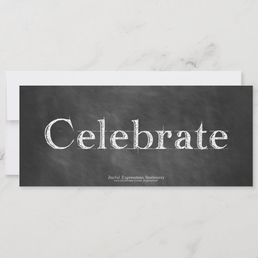 Uitnodigingen van de Graduation Party van Chalkboa (Achterkant)