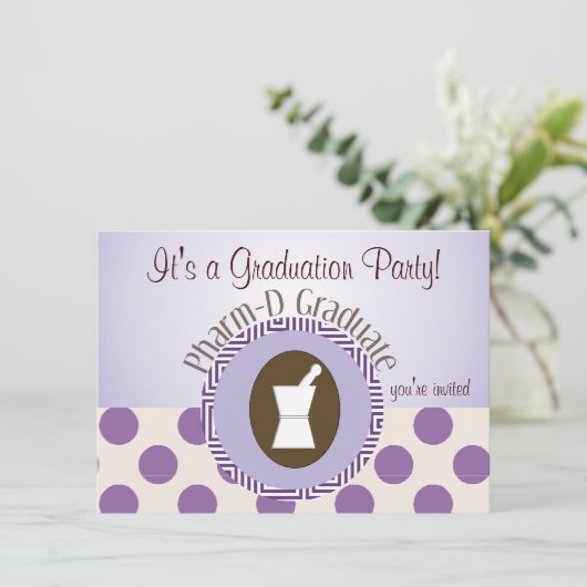 Uitnodigingen van de Graduation Party van de apoth (Staand voorkant)