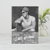 Uitnodigingen van de Graduation Party [Wit] (Staand voorkant)