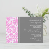 Uitnodigingen van de Gray Pink Pattern Engagement  (Staand voorkant)