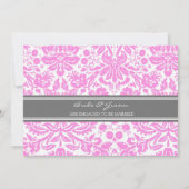 Uitnodigingen van de Gray Pink Pattern Engagement  (Achterkant)