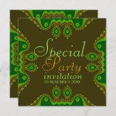 Uitnodigingen van de Groene Aarde Goddess Special  (Voorkant / Achterkant)