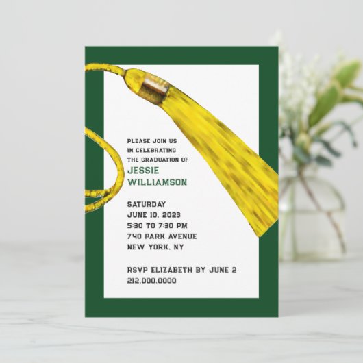 Uitnodigingen van de Groene Graduation Party (Staand voorkant)