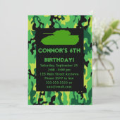 Uitnodigingen van de Groene Leger Camouflage Birth (Staand voorkant)