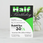 Uitnodigingen van de groene partij van de halve da (Staand voorkant)