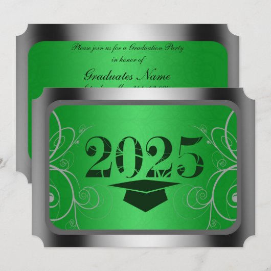 Uitnodigingen van de Groene & Zilveren Lijst Gradu (Voorkant / Achterkant)