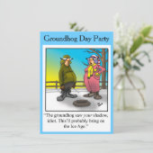 Uitnodigingen van de Groundhog Day Humor Party (Staand voorkant)