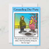 Uitnodigingen van de Groundhog Day Humor Party (Voorkant)