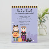 Uitnodigingen van de Halloween Kinder Costume Part (Staand voorkant)